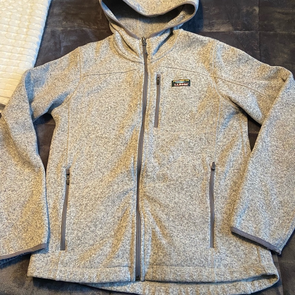 Womens  Gray Hooded Jacket